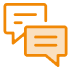 Two chat bubble icon